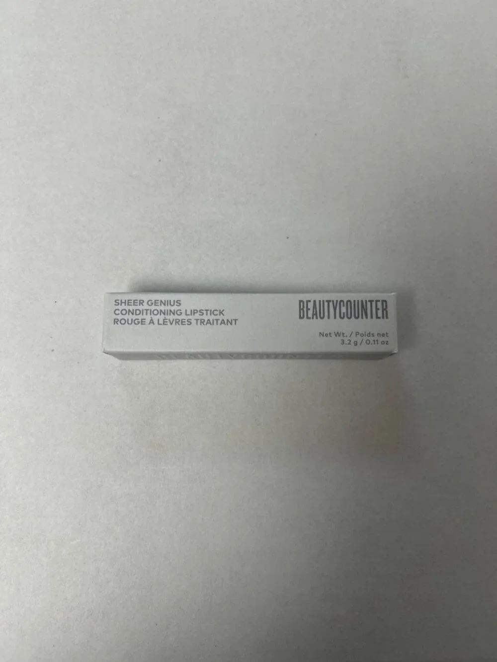BeautyCounter Sheer Genius Conditioning Lipstick Petal Light Pink Size 3.2g NWB